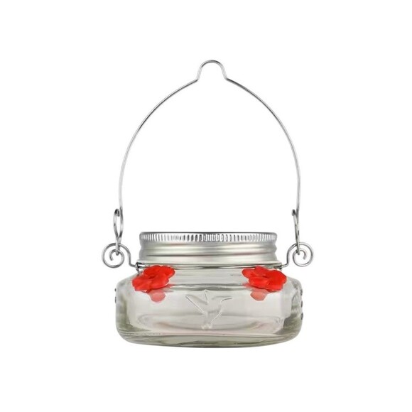 Wild Wings Glass Mason Jar Hummingbird Feeder - Picture 6 of 15